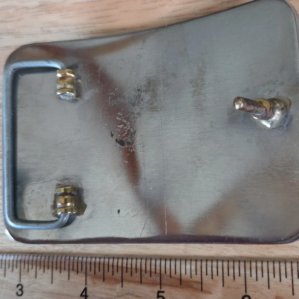 Juchipila Horse Western Belt Buckle Silver Tone‎ Rectangular